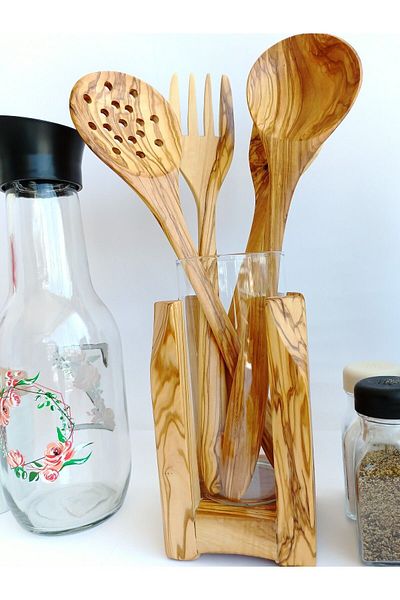 AYSAN Handmade Spoon Olive Wood 4' Lusettevekasiklikcom