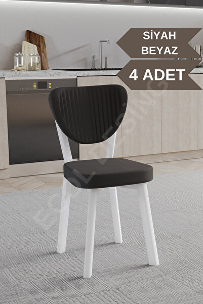 FAYMEND 4 Adet Elma Model Mutfak Sandalyesi Salon Sandalyesi Yemek Sandalyesi Cafe Restaurant Sandalyesi