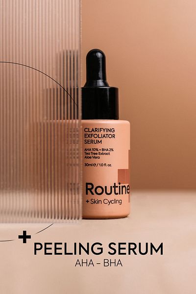 Routine+ Peeling Skin Serum| Aha Bha Peeling Serum| Colorless Formula| Revitalizing & Pore Firming