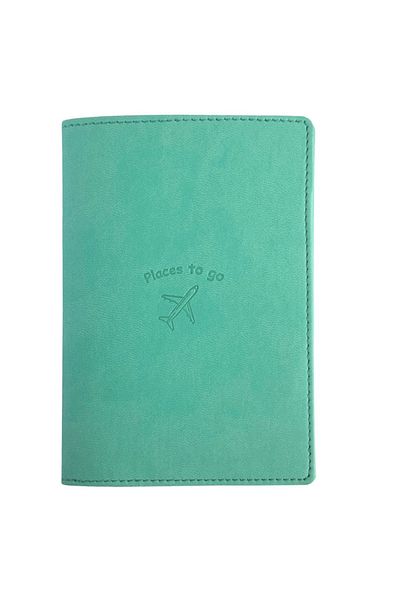 Smyrna Acar Mira Thermo Leather Passport Case Passport Holder Water Green