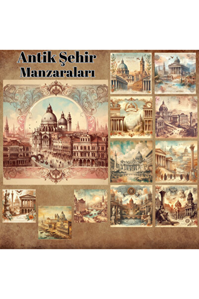 Pink Swan Craft Acuarelă antică - Set de autocolante mat Scrapbook & Bullet J...