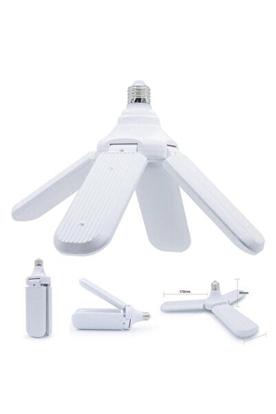 Herolight Pervane Şeklinde 3 Kollu Katlanabilir 40w Led Ampul-beyaz