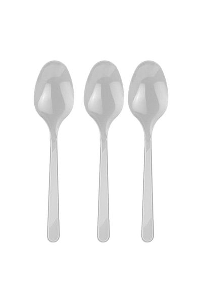 GOLD ASSAN Transparent Eco Spoon - 1 Pack of 100