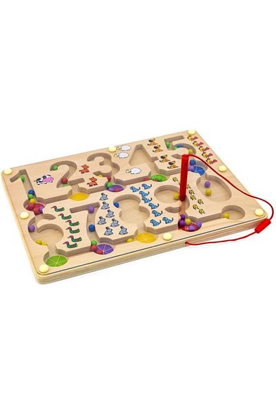 Viga Learning and Education Magnetic Bead Trace NumberToy for Kids Ages 3+ Years