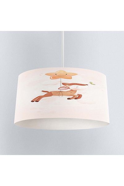 Else Halı Sleepy Panda Bear Moon Star Patterned Children's Baby Room Pendant Lamp Chandelier