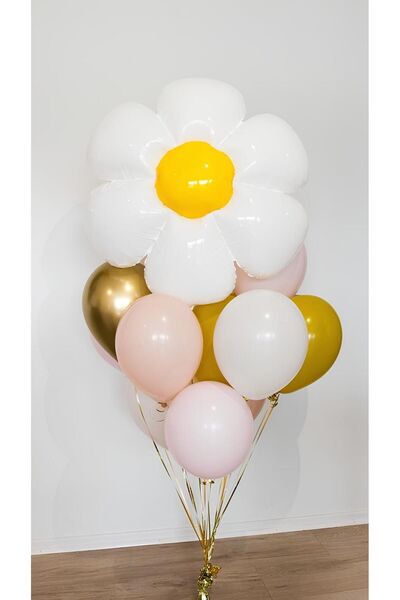 Parti Station Çiçek ve Bahar Konsept Papatya Balon Set Papatya Balon Buketi D...