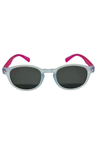 funeyes Unisex Baby 0 Years to 4 Years Old Range Sunglasses Polarized Glass Ice Blue Body Pink Handle Children
