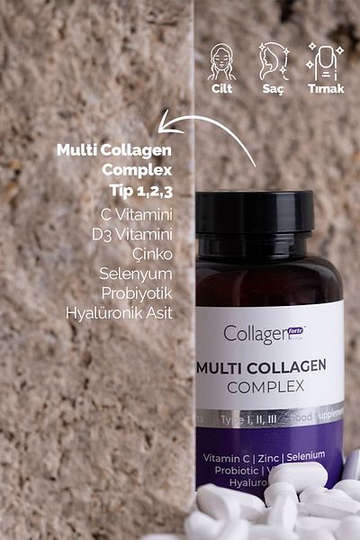 Collagen Forte Platinum Multi Collagen Complex, Probiotic & Multivitamin 1500 mg x 90 Tablets
