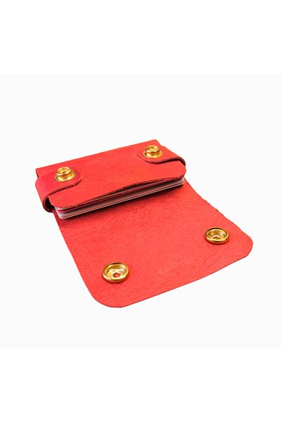CRASSULA PREMIUM LEATHER Genuine Leather Card Holder with Snap Closure