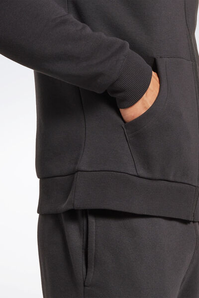 Reebok RI Left Chest Logo Siyah Erkek Eşofman Üstü