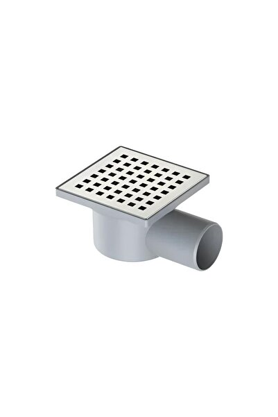 LINEAR - Duş Kanalı - Duş Süzgeç - Duş Gideri 10x10 50mm Yandan Çıkışlı Tek Kare - Yer Süzgeci