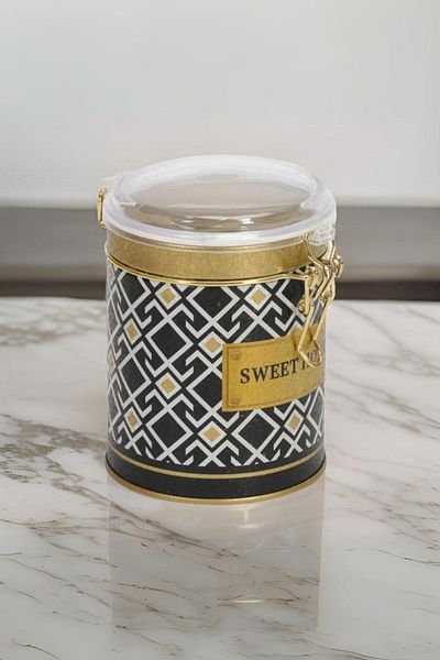 EVLE Ef082-88 Turkish Black_swt Home Patterned Spice Bowl 0.6 Lt