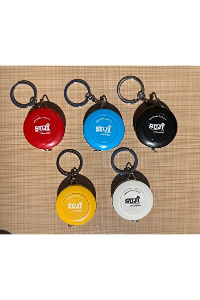 VARDIR Anahtarlıklı Otomatik mezura 150 cm 5 adet karışık renkli Alman Kalite