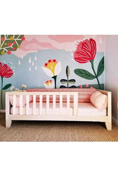 KÖŞK MOBİLYA Montessori Yatak Çatısız Kalın Ayaklı Model