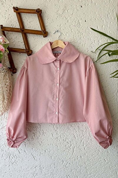 Ceylan Otantik قميص قصير وردي فاتح - طوق الطفل