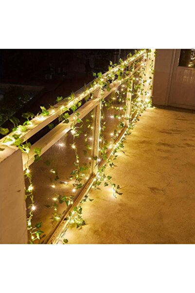 SD WORKS Solar Epipremnum Aureum String Lights Güneş Enerjili Sarmaşık LED Ay...