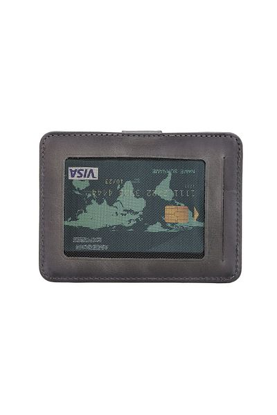 Lev Leather Premium Γνήσιο Δερμάτινο Μινιμαλιστικό Πορτοφόλι Πιστωτικής Κάρτας - Πολυχρηστικό Πορτοφόλι