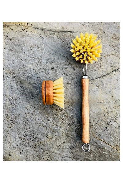 Egeflora Wooden Dish Brush + 1 Spare Head
