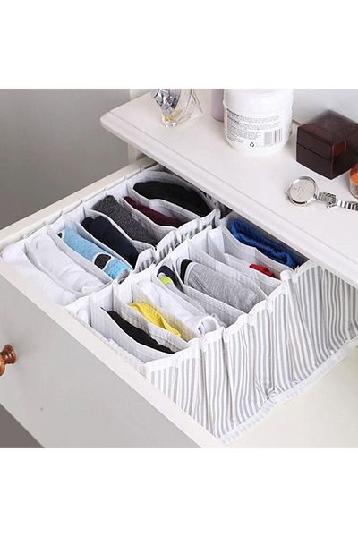 ALAS mirayyhome 11 Compartment Drawer Accordion Folding Organizer (S) 11 X 41 X 12