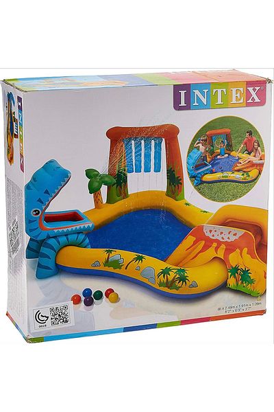 Intex 57444 Dinosaur Shaped Play Pool 249 x 191 x 109 cm