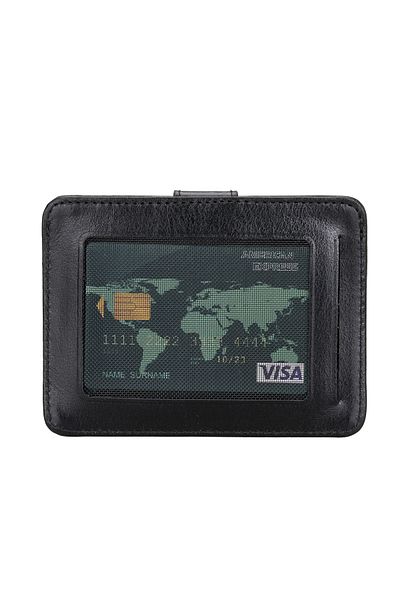 Lev Leather Θήκη πιστωτικής κάρτας Premium Unisex από γνήσιο δέρμα - Μινιμαλιστικό σχέδιο, πορτοφόλι πολλαπλών χρήσεων