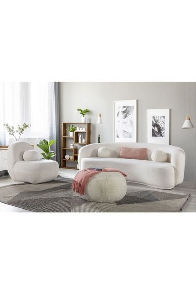 Pablohome Pablo Home Concept Diamond Tedy Koltuk Takımı 1 Adet Kanepe 2 Adet Berjer