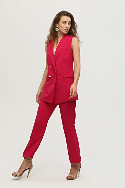 Feminist Vest Pants Double Set Fuchsia0106310