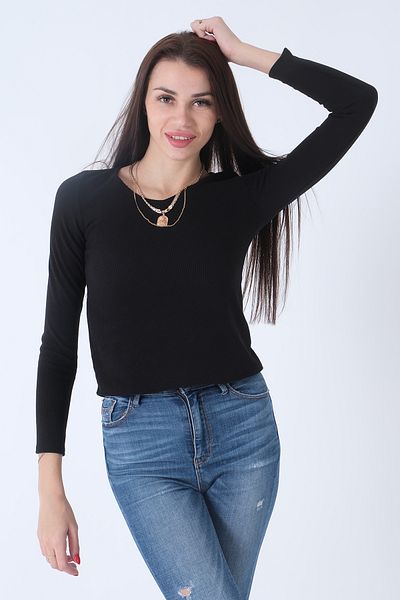 Feminist Knitted V-Neck Sweater Black0103012