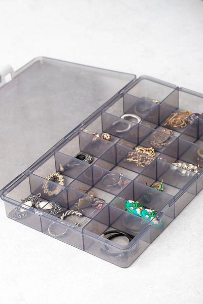 Ecolux 3 Pieces - 18 Compartments Jewelry Necklace Bead Earring Bracelet Organizer