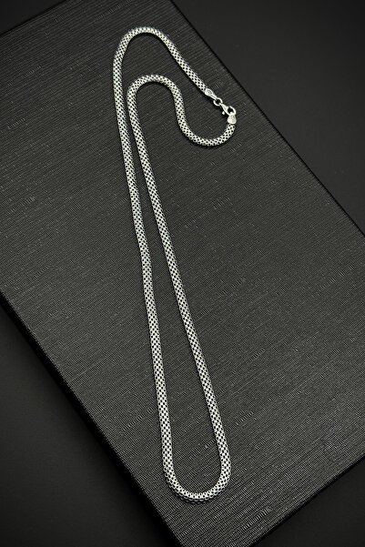 FRNCH 925 Ayar Gümüş İtalyan Model Gümüş Renk Erkek Kolye FRJ30765-865-A