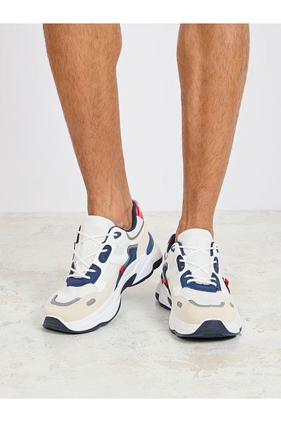 Styli Low Top Color Block Lace Up Sneakers