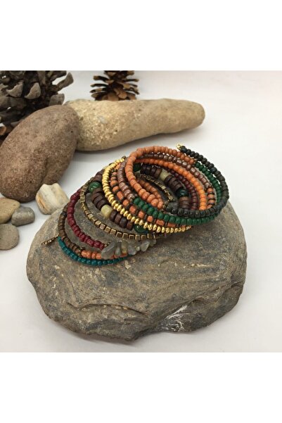 Porsuk Alternatif El Yapımı Etnik Otantik Bohem Spiral Bileklik