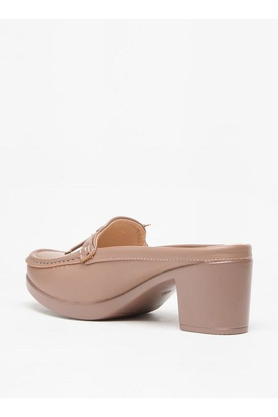 Flora Bella by Shoexpress حذاء مفتوح سهل الارتداء بكعب سميك وتفاصيل أربطة