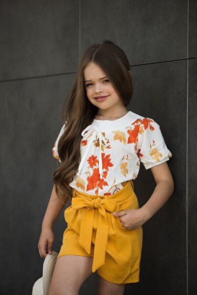 Ribbon kids Καλοκαιρινό ύφασμα με μοτίβο λουλουδιών - Με καπέλο