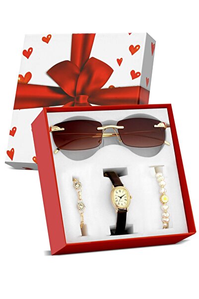 Zzla Kadın Kol Saati & Güneş Gözlüğü & 2 Çift Bileklik PL158