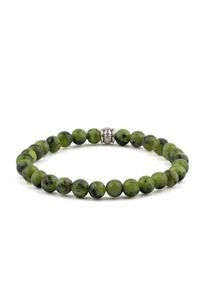 Zeynep Büyükbay 6mm Sphere Cut Jade Natural Stone Bracelet