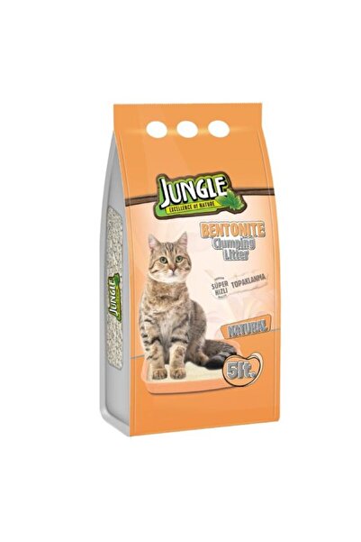 Jungle BENTONİT KEDİ KUMU İNCE NATURAL 5 LT *4'LÜ