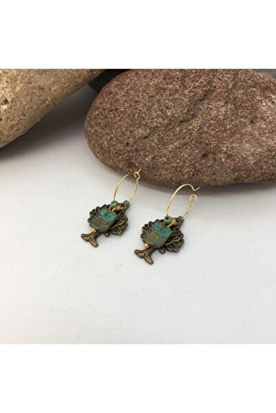 Porsuk Alternatif El Yapımı Etnik Otantik Bohem Baykuş Ağaç Figürlü Küpe