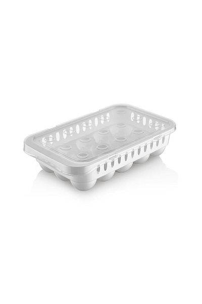 Ecolux Egg Storage Container 1 Piece of 15, Sterile Egg Holder, Egg Organizer with Lid Bpa Free