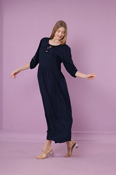 mervemoda Női nyári rövid ujjú szőtt ruha