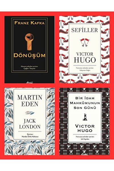 Koridor Yayıncılık 4 Kitap Bez Ciltli En Çok Okunan Set Sefiller-dönüşüm-mart...