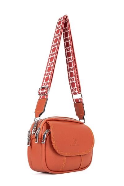 HNB Vona Bags Kadın Çapraz Askılı Omuz Çantası Mv028 Kiremit