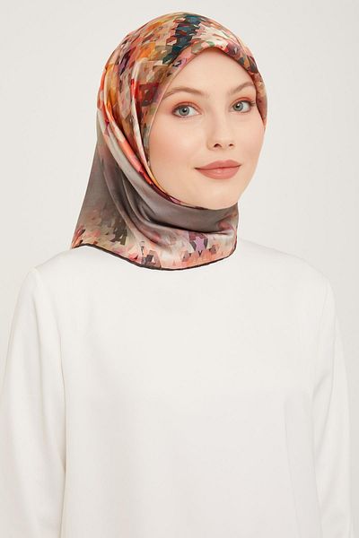 Armine Twill Silk Scarf - Nostalgia 9043D-07