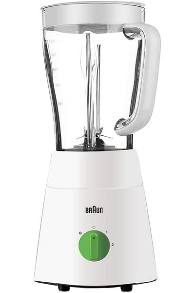 Braun PowerBlend 1 Jug Blender 500W, 1.5 L, TriAction, 2 Speeds + Ice crush/pulse - JB0123 Plastic