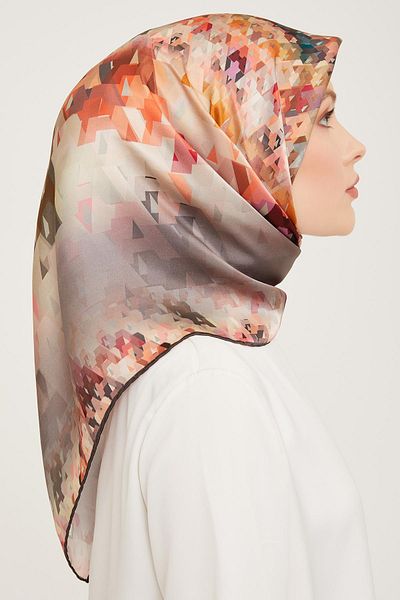 Armine Twill Silk Scarf - Nostalgia 9043D-07