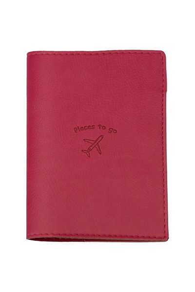 Smyrna Acar Mira Thermo Leather Passport Case Passport Holder Fuchsia