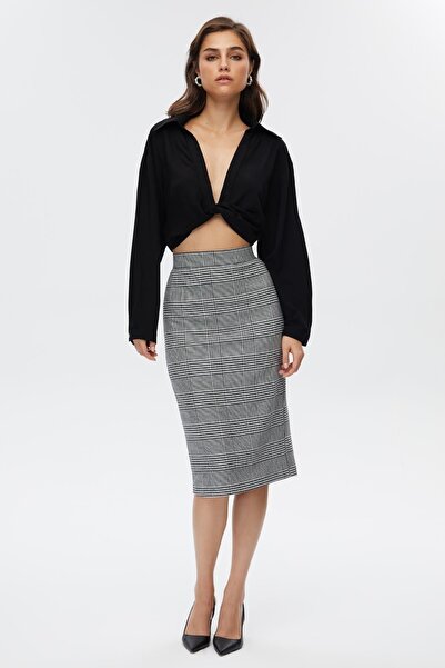 STELLA PULVIS Fustă creion în carouri