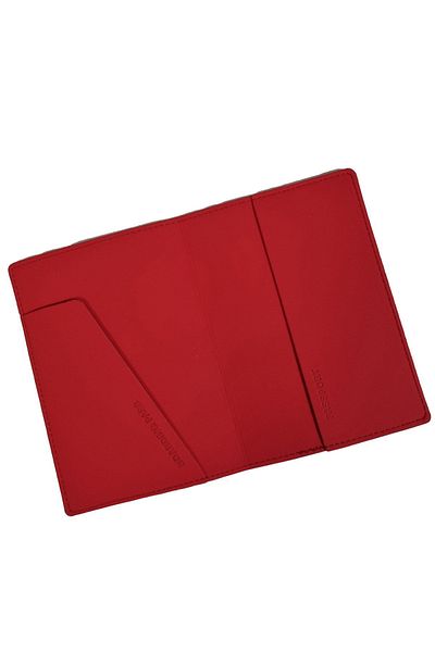 Smyrna Acar Mira Thermo Leather Passport Case Passport Holder Red