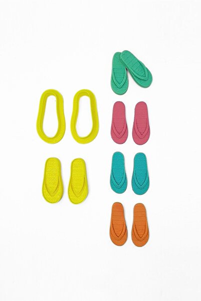 WE3D Summer Love - شبشب شاطئ فليب فلوب بوليمر كلاي سيراميك قالب وبطانة - 3 سم