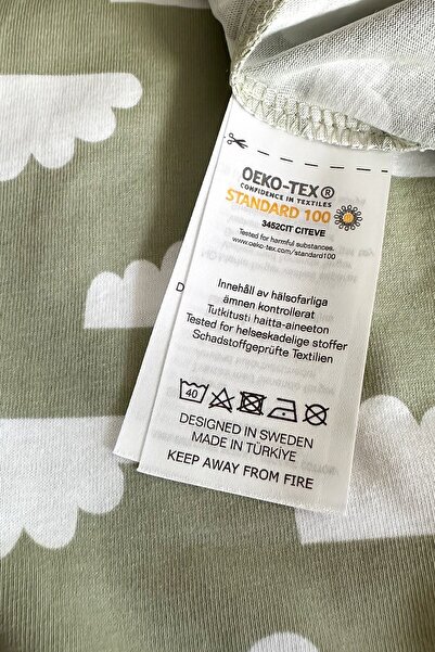 Lilabio 100% Organic Cotton Cloud Pattern Combed Cotton Nightgown